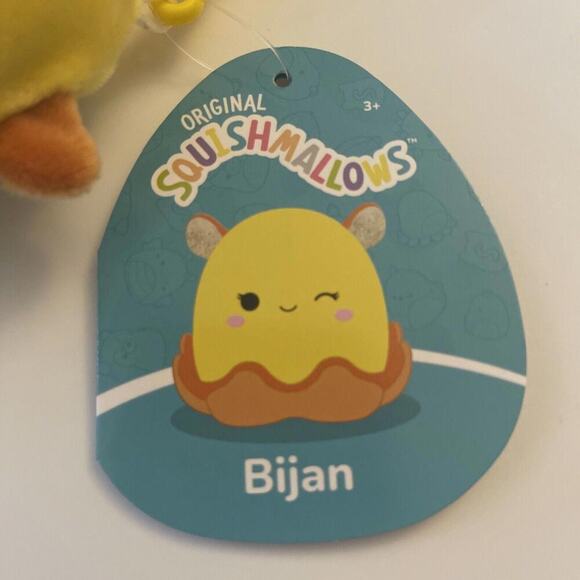 Squishmallows  Sealife Animal 3.5" Bijan the Dumbo Octopus Plush Doll Clip On - Picture 3 of 3
